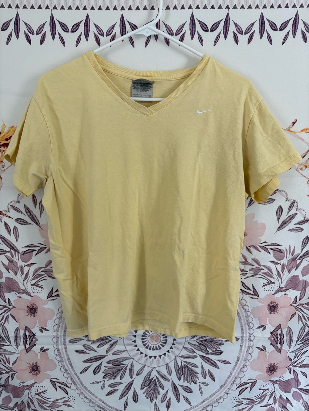 Vintage Nike Yellow V-Neck T-Shirt